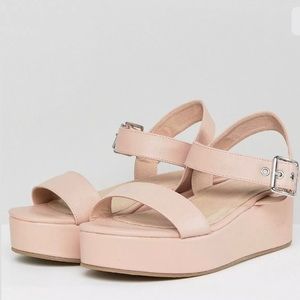 ASOS pink platform sandals
